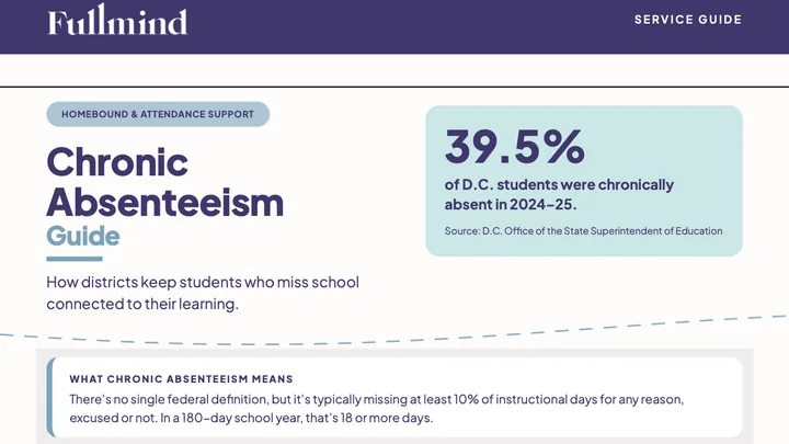 First page of the Fullmind Attendance and Chronic Absenteeism Guide