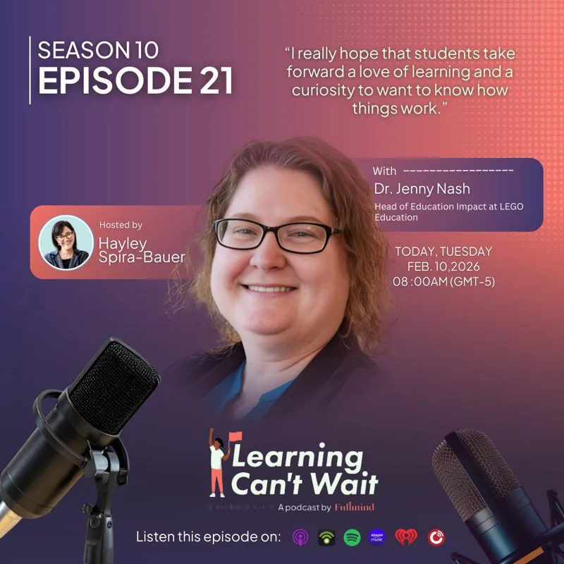 Learning Can’t Wait episode artwork: Dr. Jenny Nash: Hands-on Learning, Student Engagement & AI Literacy