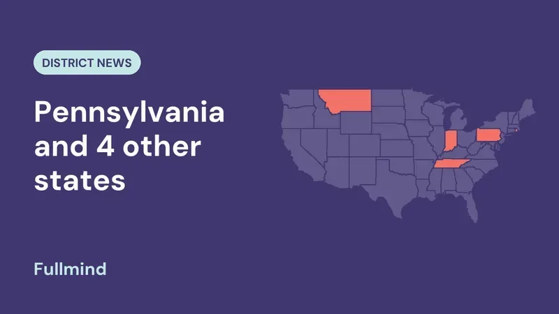 US map highlighting several states for the District News post “CTE Access Gaps: The Clusters a Live Instructor Can Open Now”