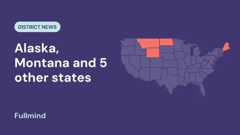 US map highlighting several states for the District News post “Remote Districts: Hours of Live Instruction Matter Most”